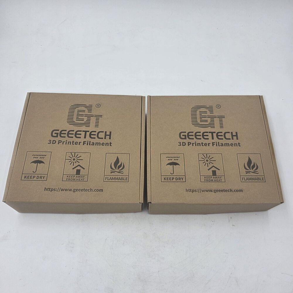 GEEETECH 3D Printer Filament PETG 1.75mm 1KG/Roll Black 2 Pack
